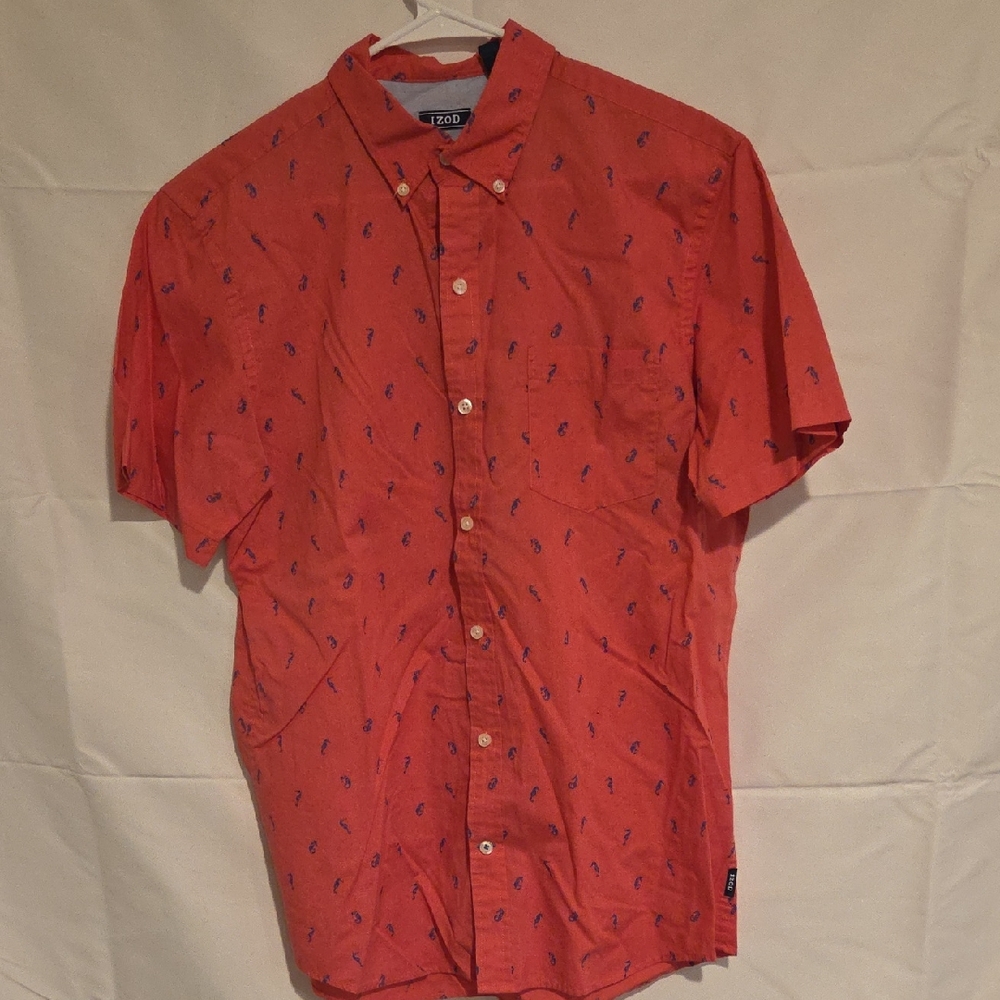 Izod Men's Coral Short Sleeve Shirt